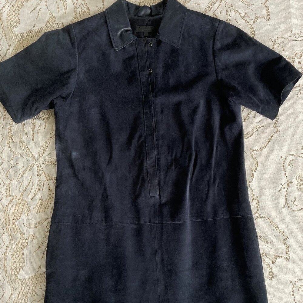 Rag & Bone Suede Navy Mini Dress